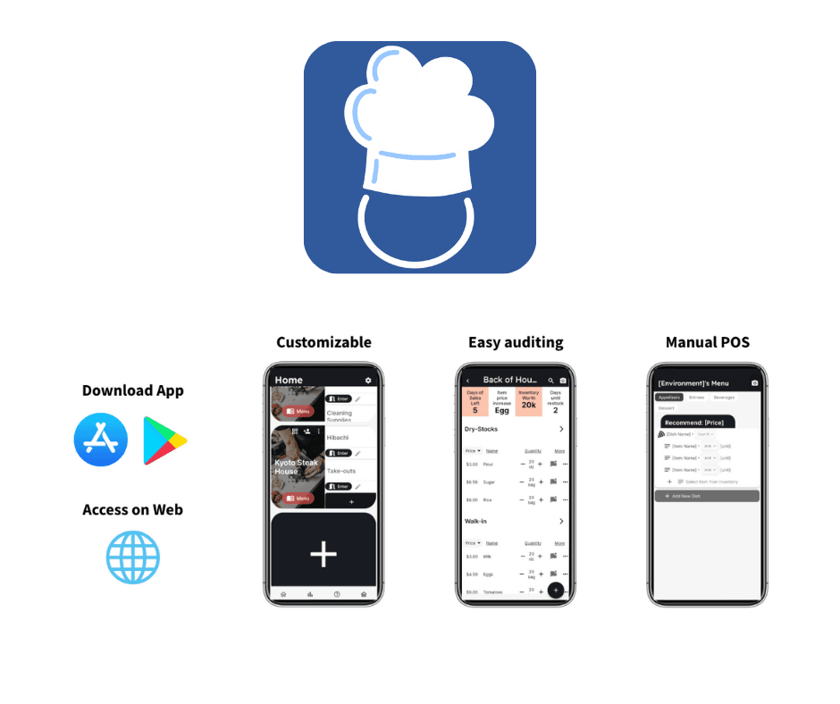 Image of Shelf Inventory, an app for restaurant inventory management.